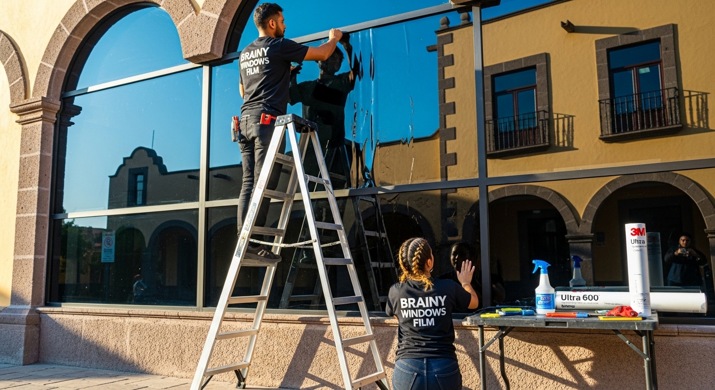 Pelicula decorativa 3M 36 Película 3M de seguridad instalada por exterior