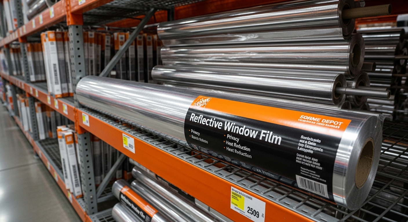 Películas para Ventanas Home Depot: Opciones, Guía de Compra y Alternativas Profesionales 16 Película reflectiva Home Depot control solar y privacidad diurna