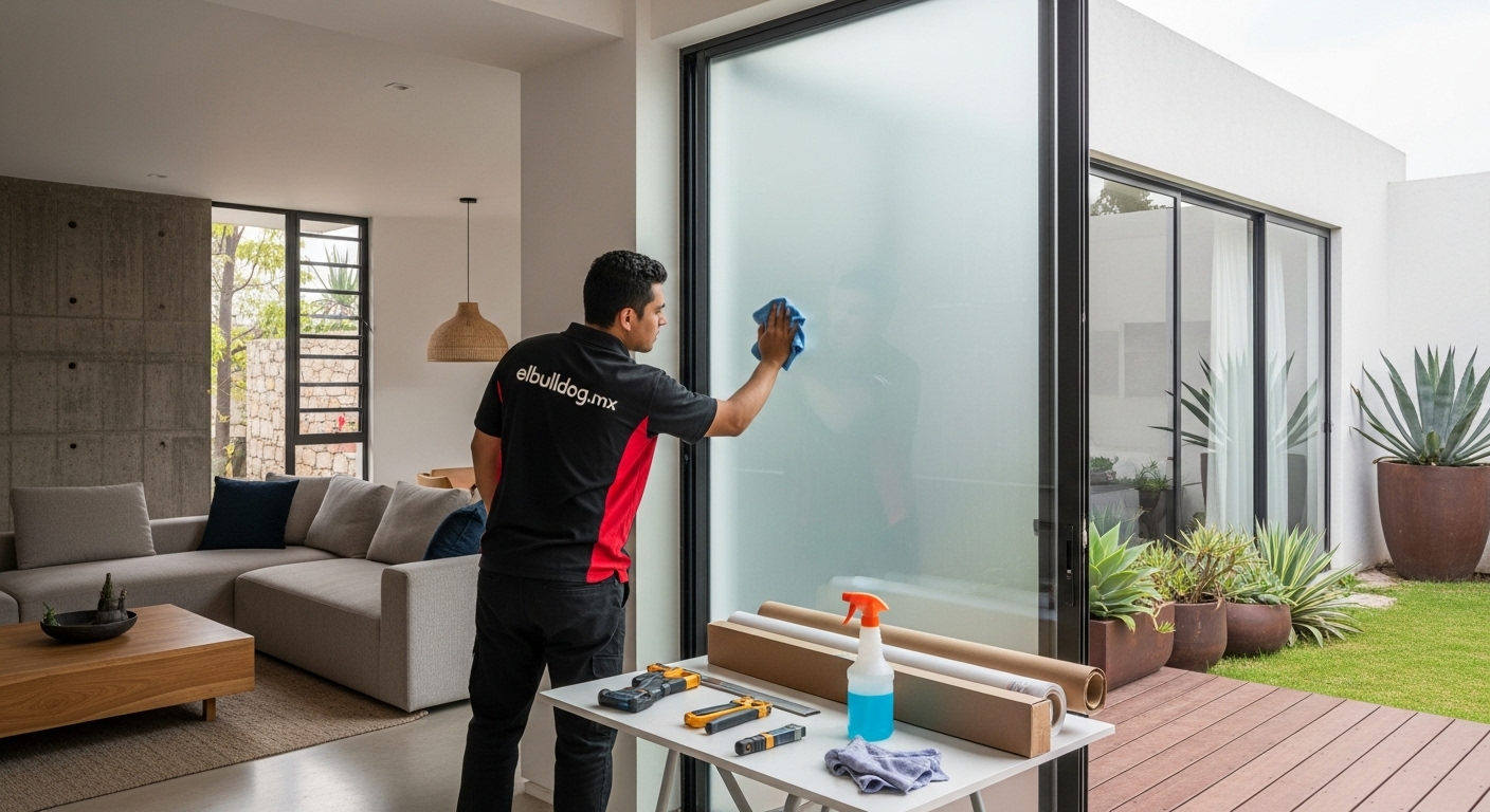 Ventana con película 3M Night Vision que reduce reflejos internos durante la noche.