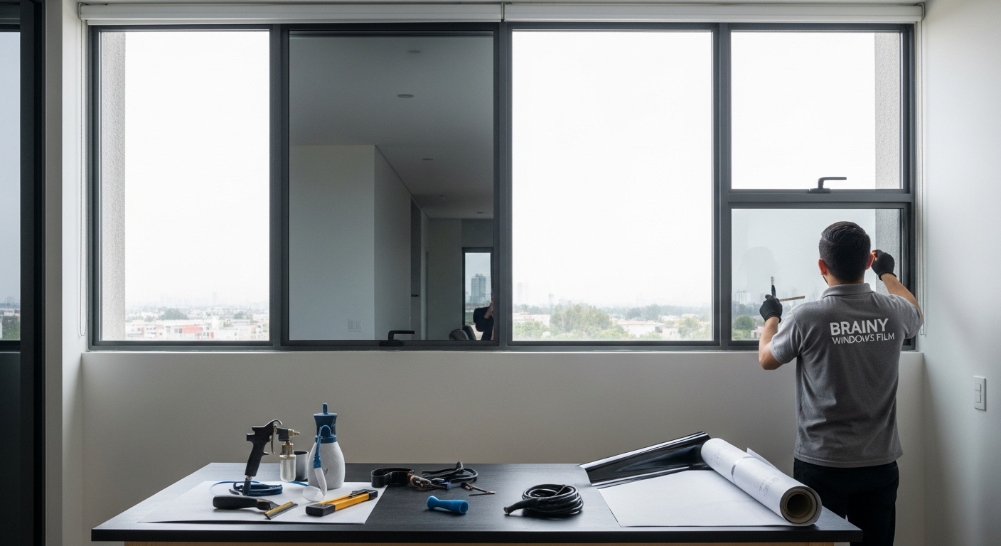 Vidrio reforzado con la película de seguridad 3M Scotchshield, mostrando su resistencia.