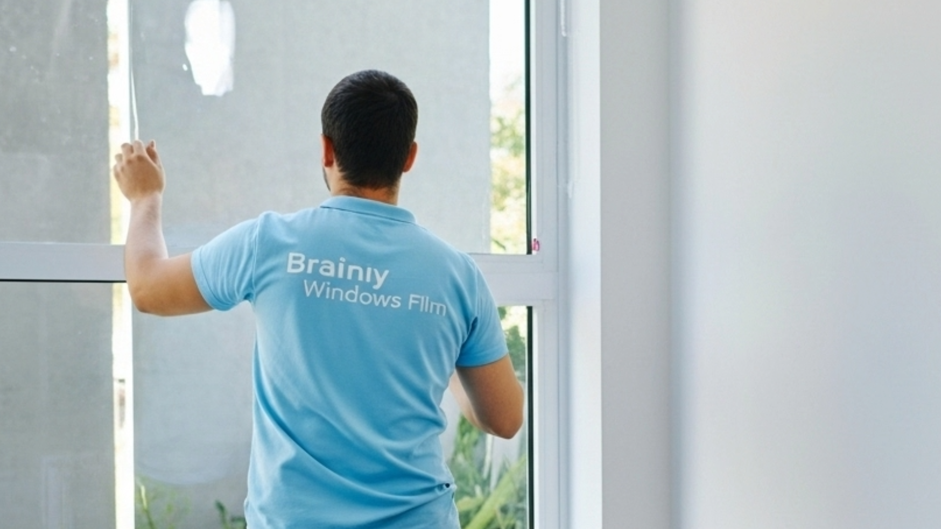 Persona usando un celular para cotizar el precio de un polarizado para ventanas.