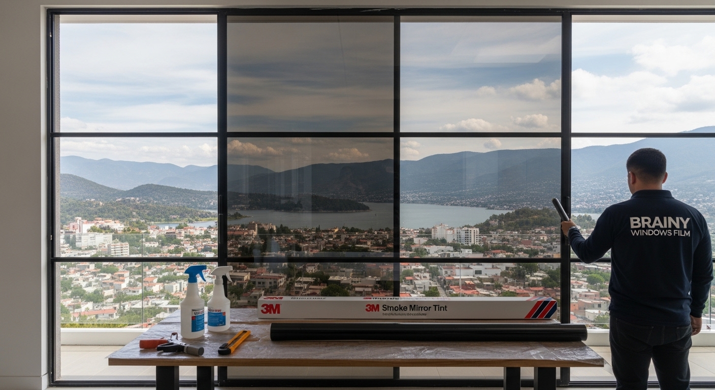 Muebles protegidos de la decoloración por un polarizado con filtro UV.