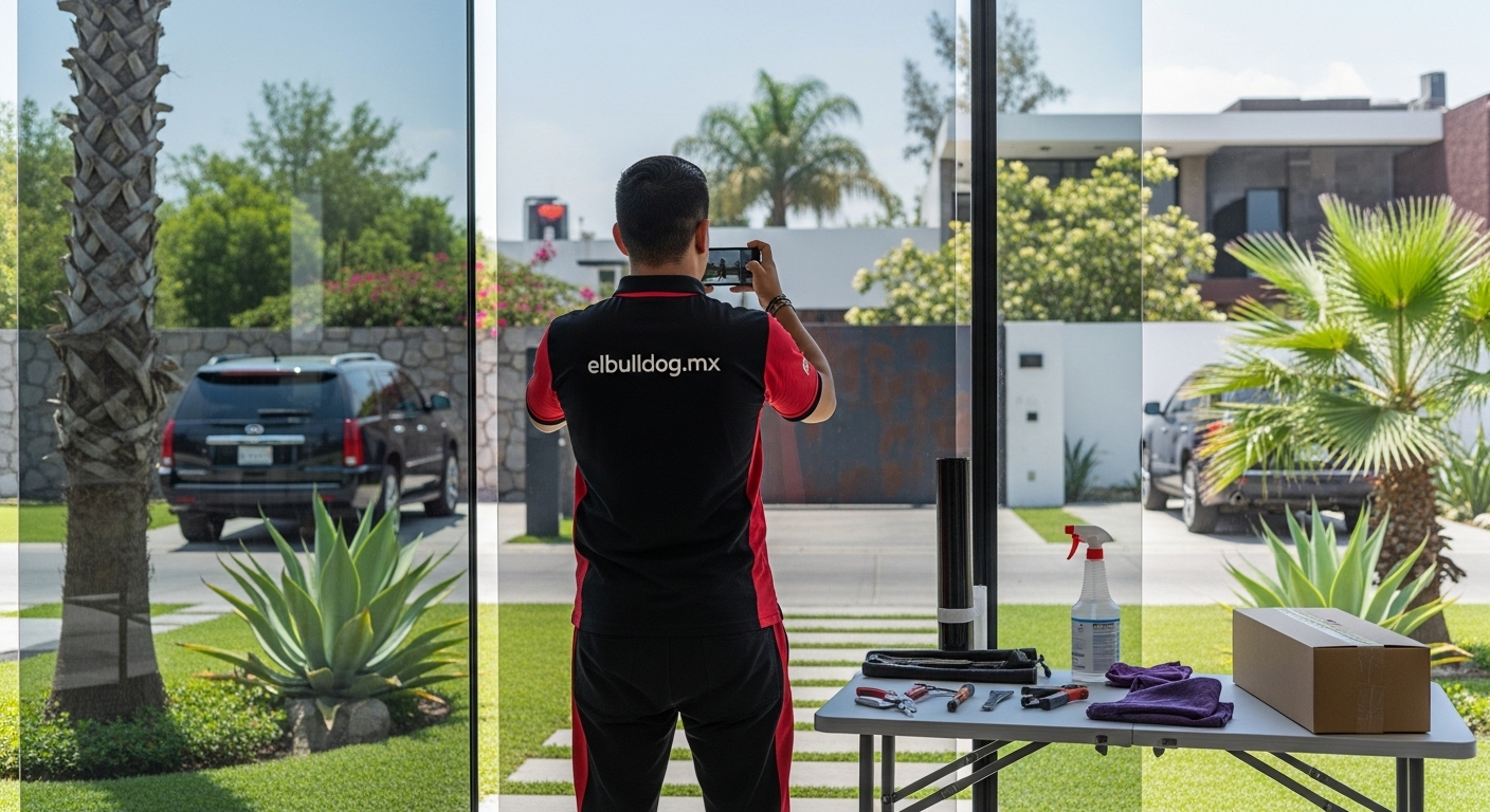 Oficina corporativa con vidrios polarizados que mejoran el confort.