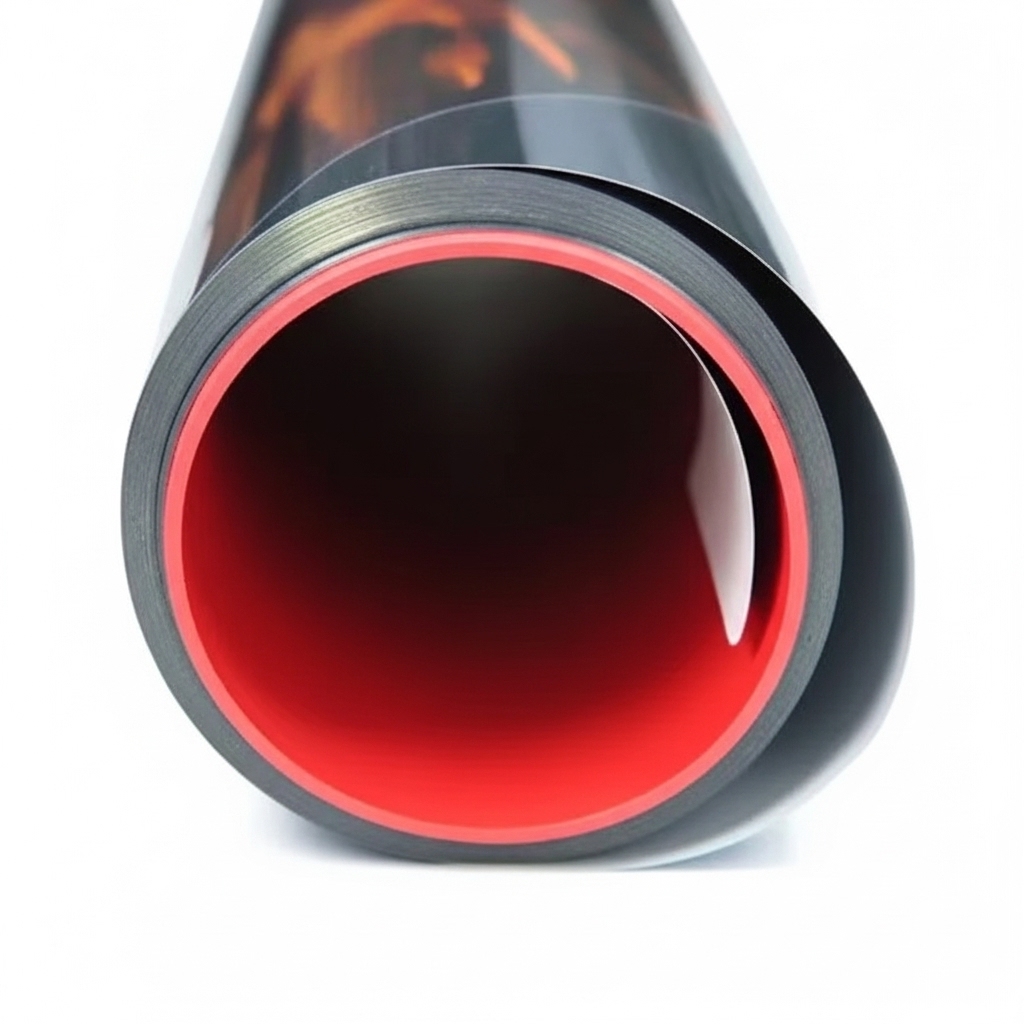 Instalador aplicando una película de seguridad 3M Scotchshield en una ventana grande.