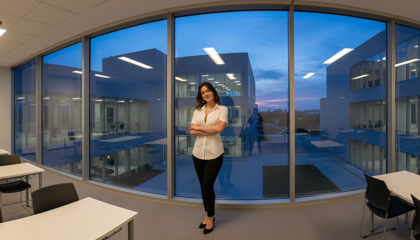 Diagrama ilustrativo de la nanotecnología multicapa de la película de control solar 3M Prestige.