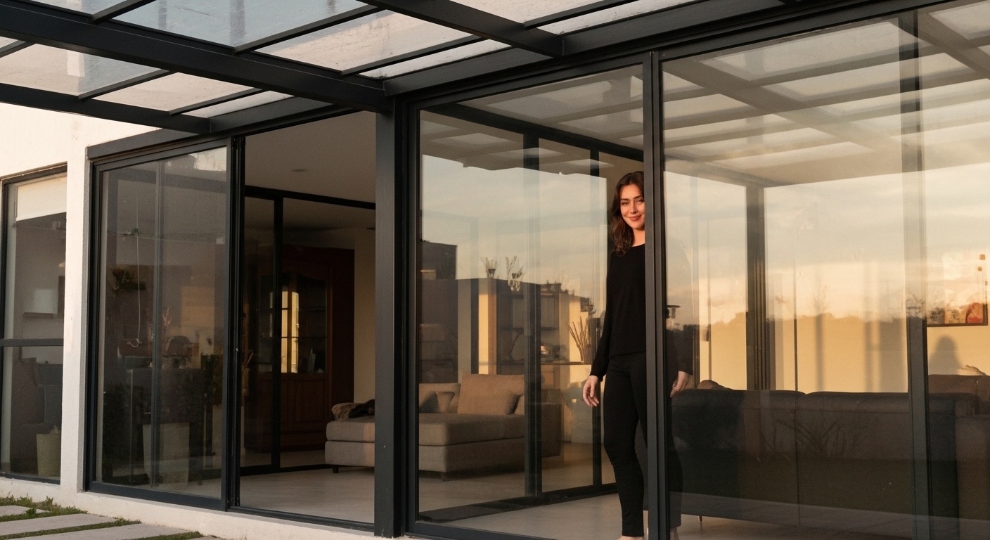 Instalación de película arquitectónica de control solar en estructuras de vidrio altas