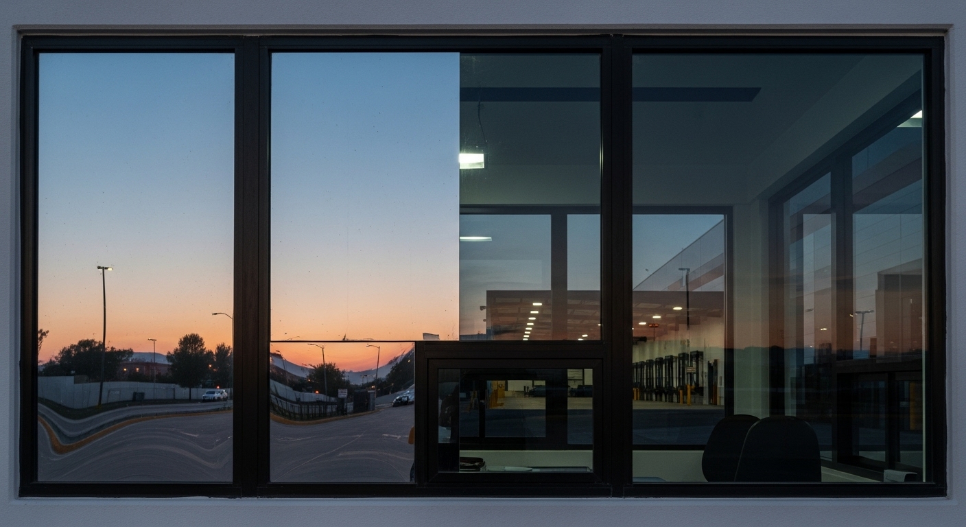 Ventanal residencial con película de control solar para vidrios instalada reduciendo el calor y brillo