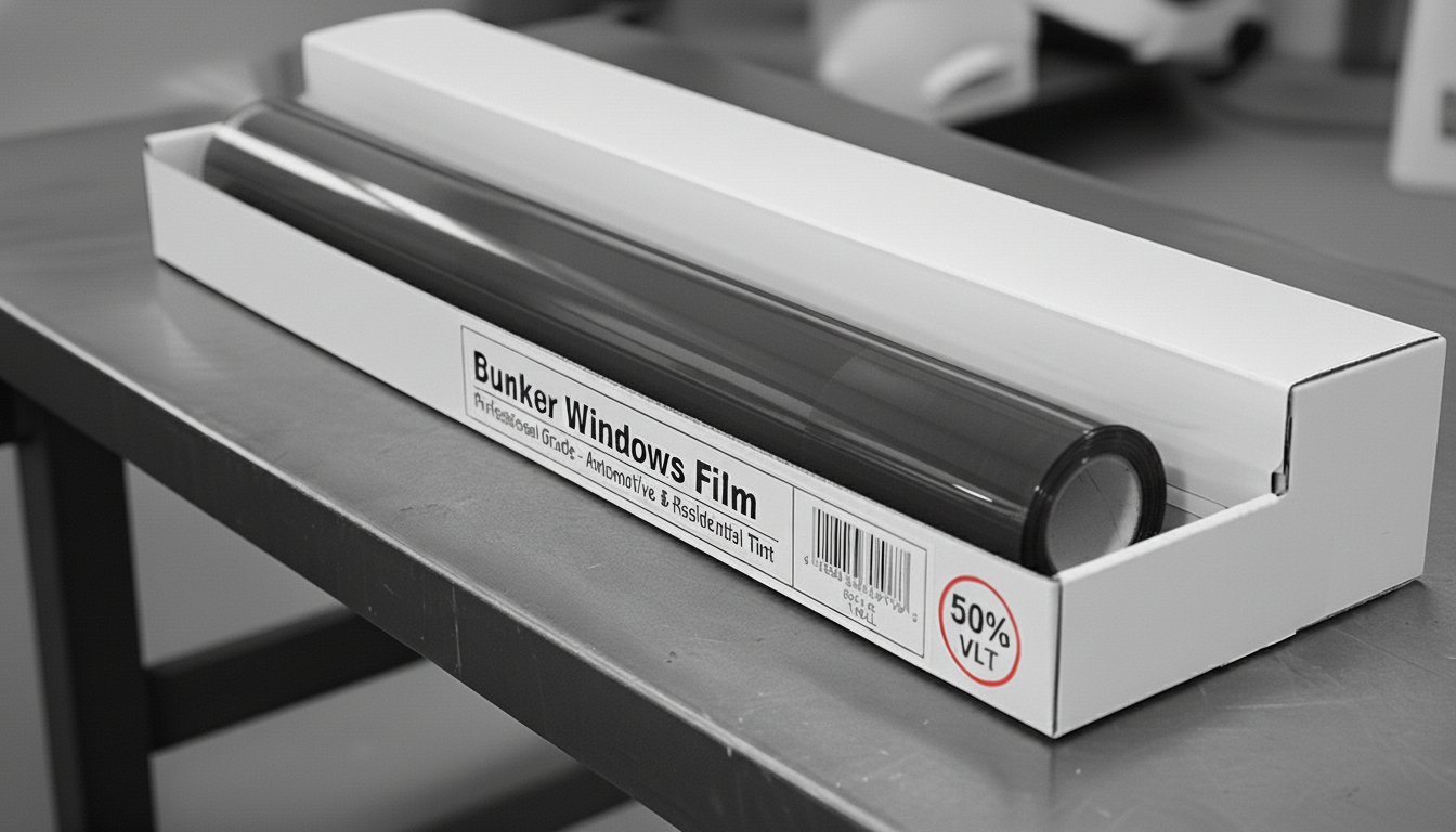 Rollos profesionales de película de control solar Llumar listos para instalación